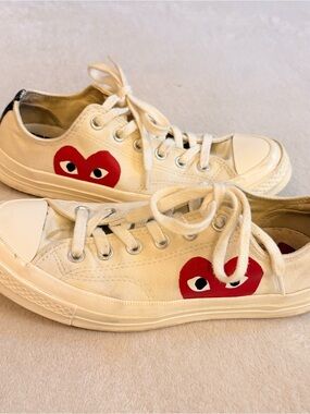 Converse / Comme Des Garçons PLAY Chuck 70 Low-Top Sneakers Multi Heart Sz 9